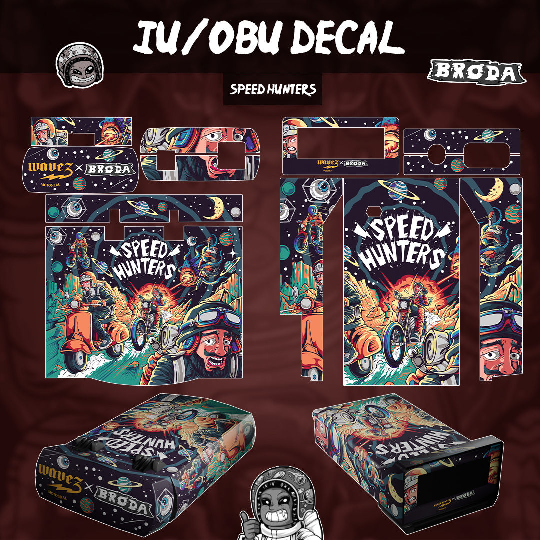 Slim IU/OBU Sticker Waterproof "Speed Hunters"