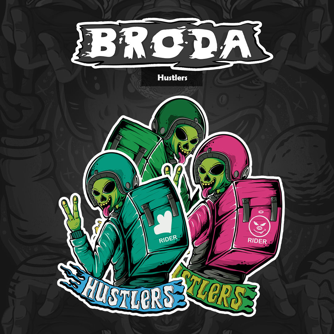 "Broda Hustlers" Sticker Series