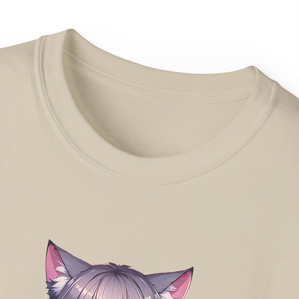 Thumbnail: Party Up? Anime Girl T-Shirt – Unisex Cotton Tee for Gamers & Anime Fans