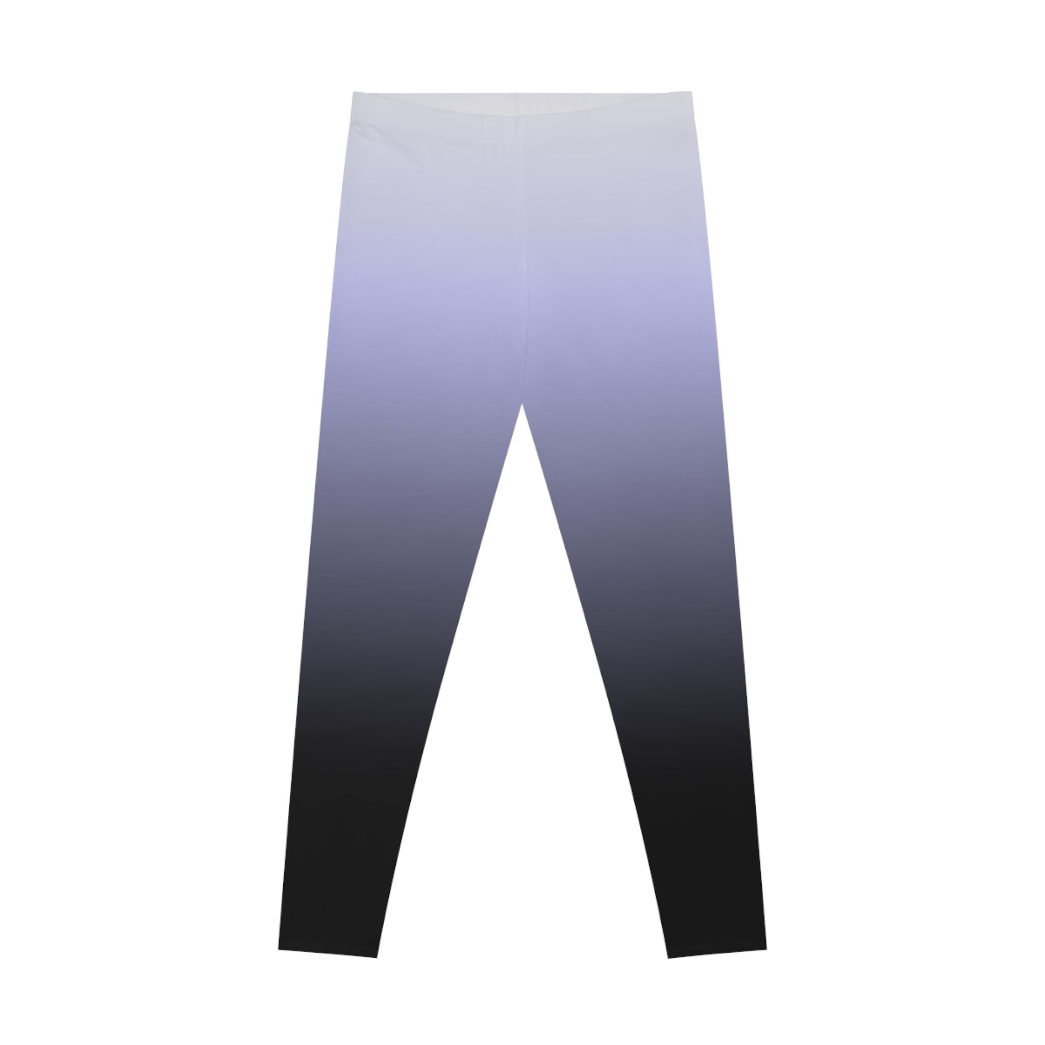 Gradient Leggings - White to Purple to Black Ombre Design