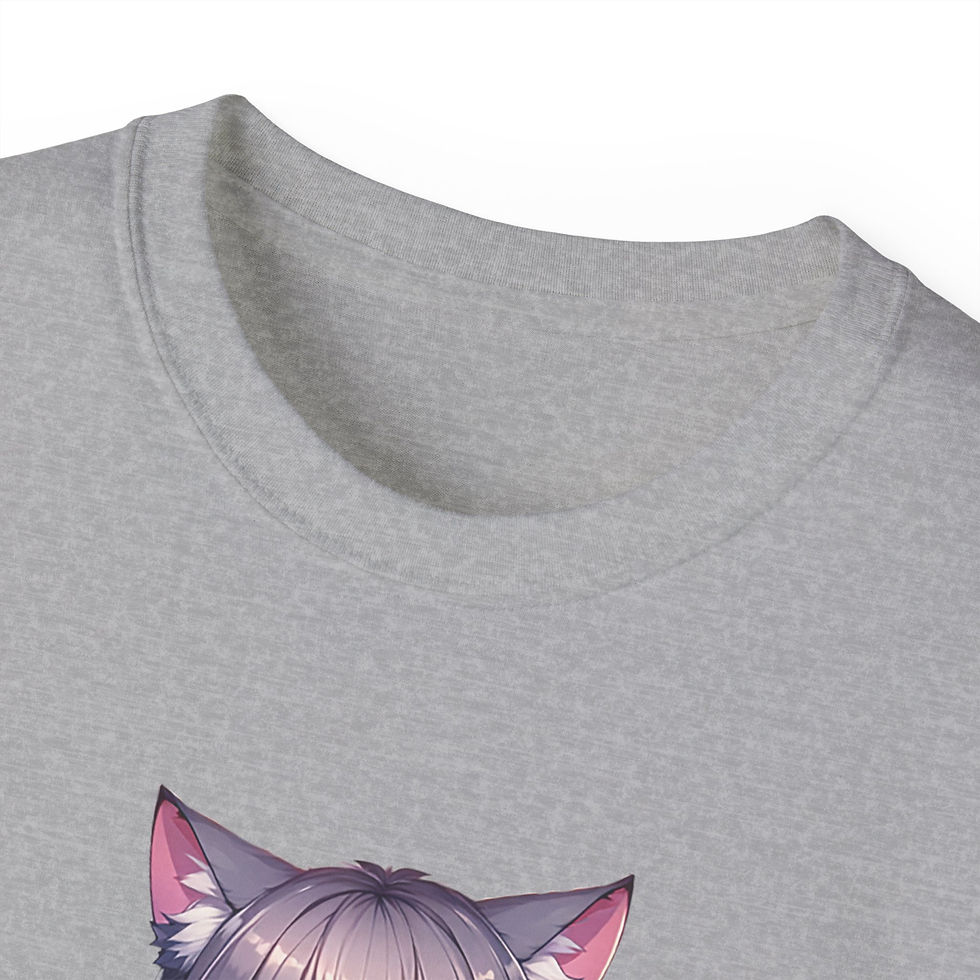 Thumbnail: Party Up? Anime Girl T-Shirt – Unisex Cotton Tee for Gamers & Anime Fans