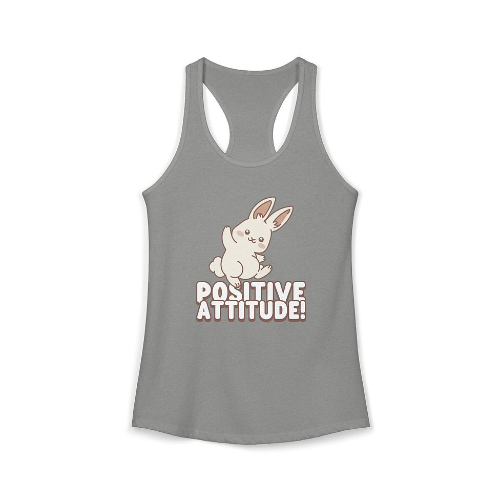 Thumbnail: Women's Ideal Racerback Tank - Stay Positive - Bunny -