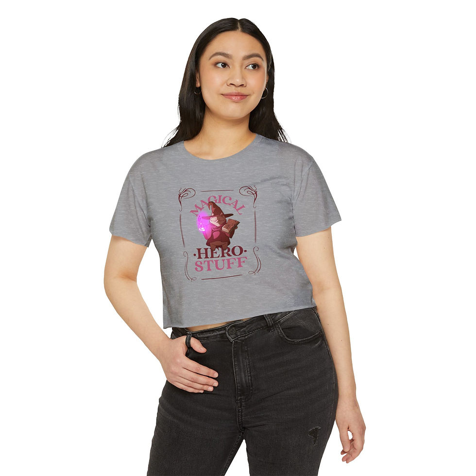 Thumbnail: Magical Hero Stuff Crop Top — Women's Festival Fantasy Tee