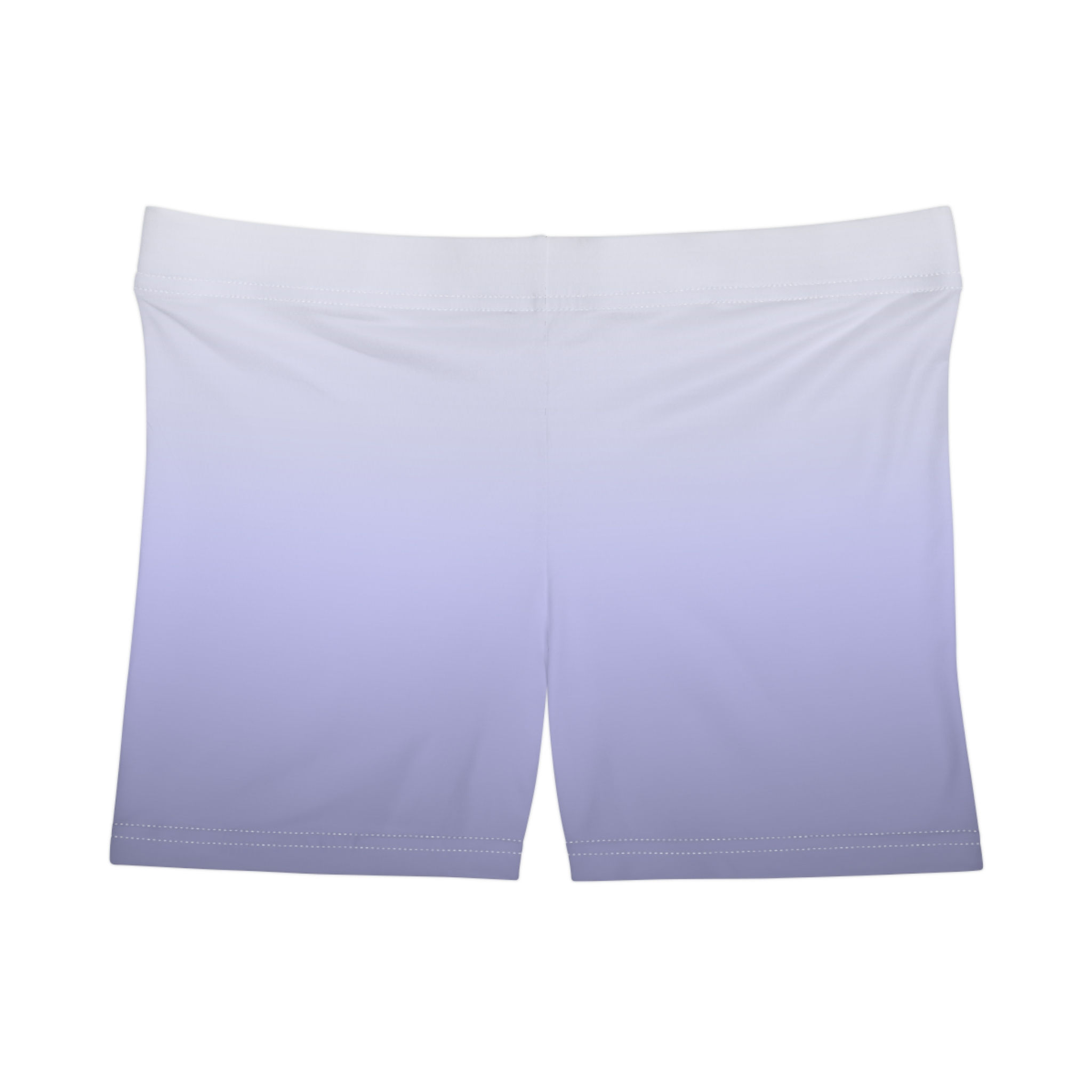 Gradient Women's Shorts - White to Purple to Black Ombre Design