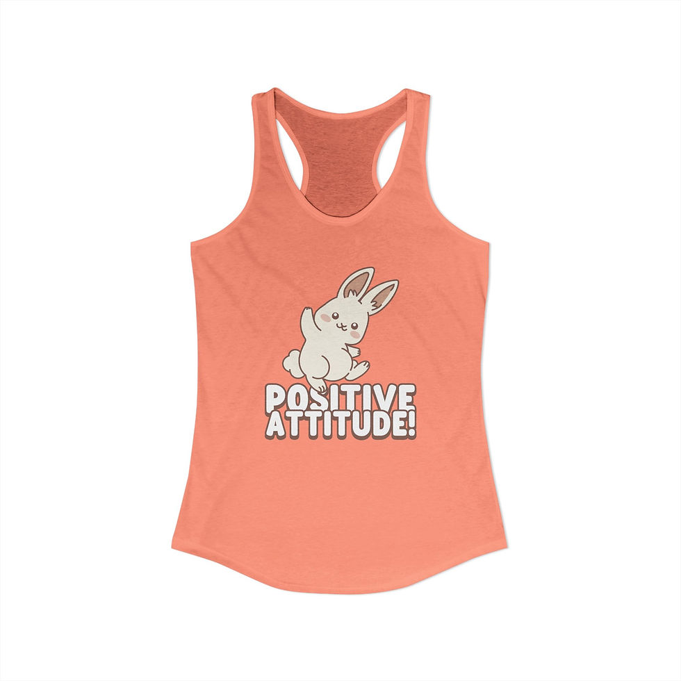 Thumbnail: Women's Ideal Racerback Tank - Stay Positive - Bunny -