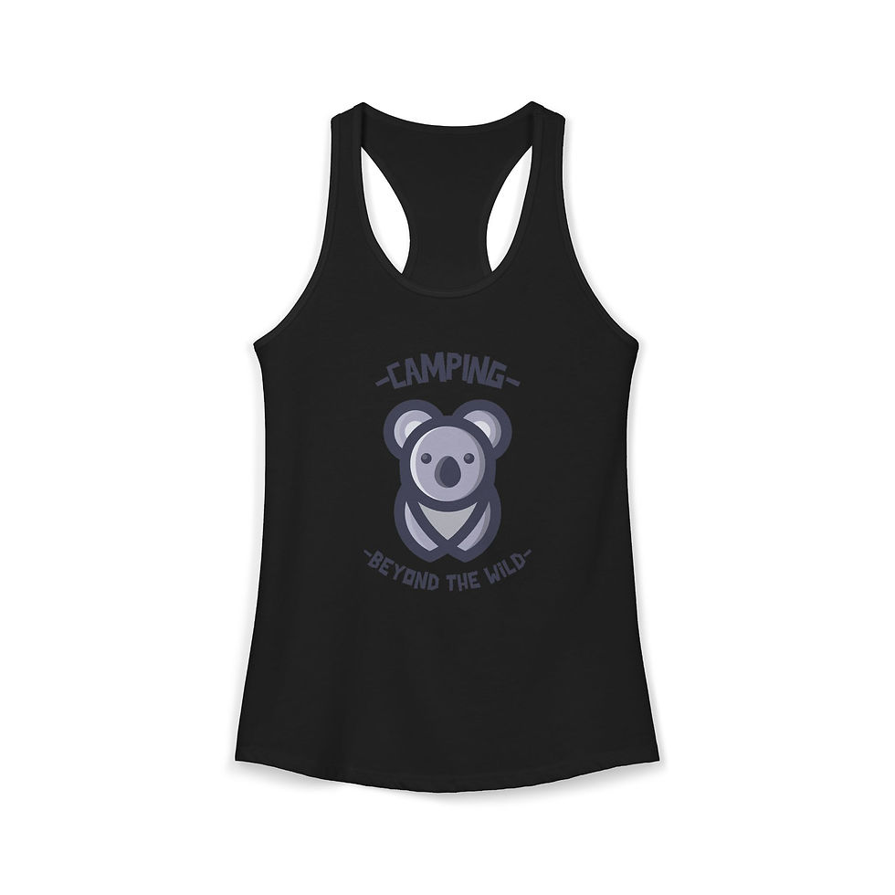 Thumbnail: Women's Ideal Racerback Tank Camping - Beyond the Wild - Kola Bear