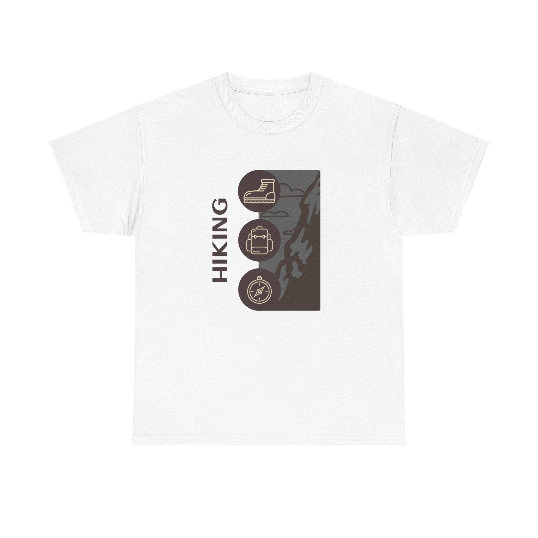 Hiking Graphic Tee — Adventure Icons Mountain Camp Shirt