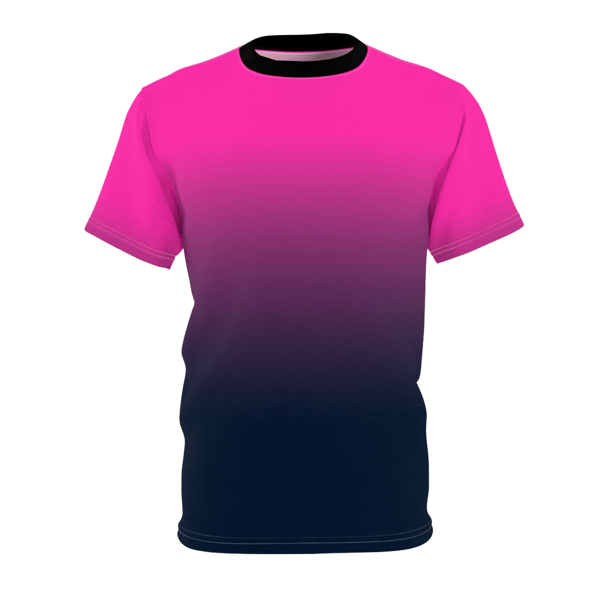 Gradient Ombre Tee — Pink to Navy All-Over Print