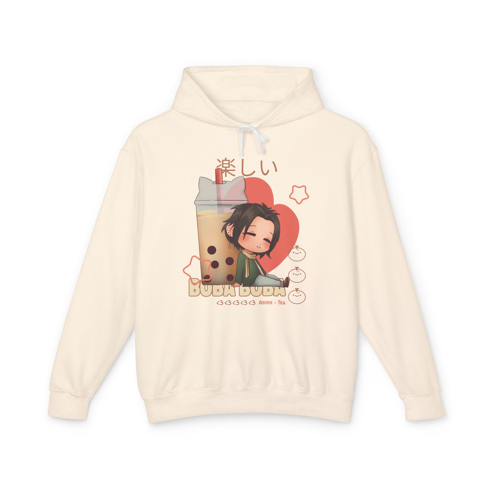 Unisex Lightweight Hooded Sweatshirt Anime Character Bobba Tea