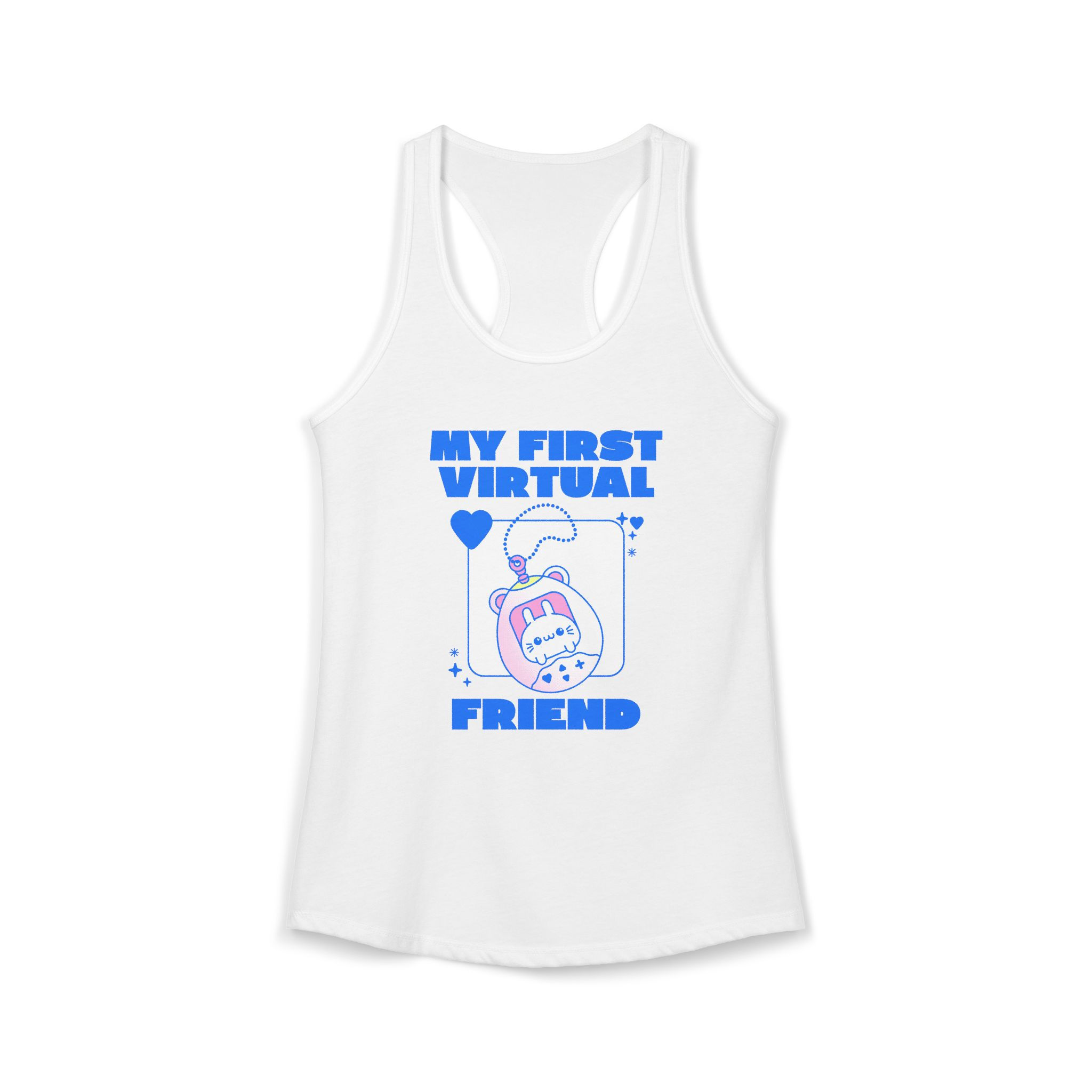 Women's Ideal Racerback Tank My First Virtual Friend
