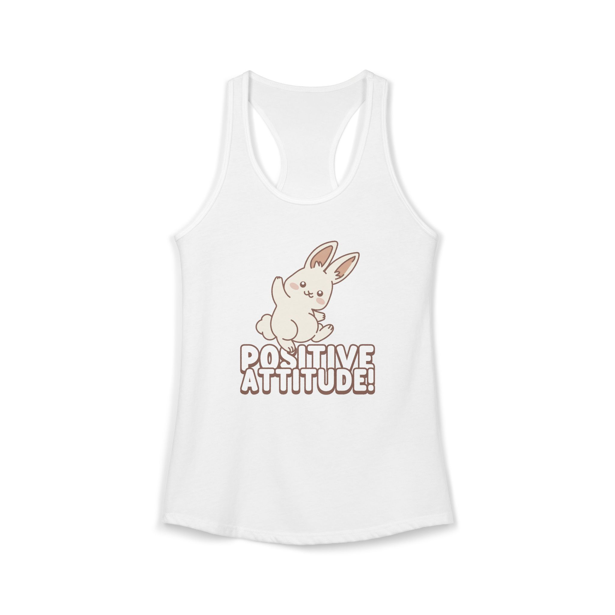 Women's Ideal Racerback Tank - Stay Positive - Bunny -