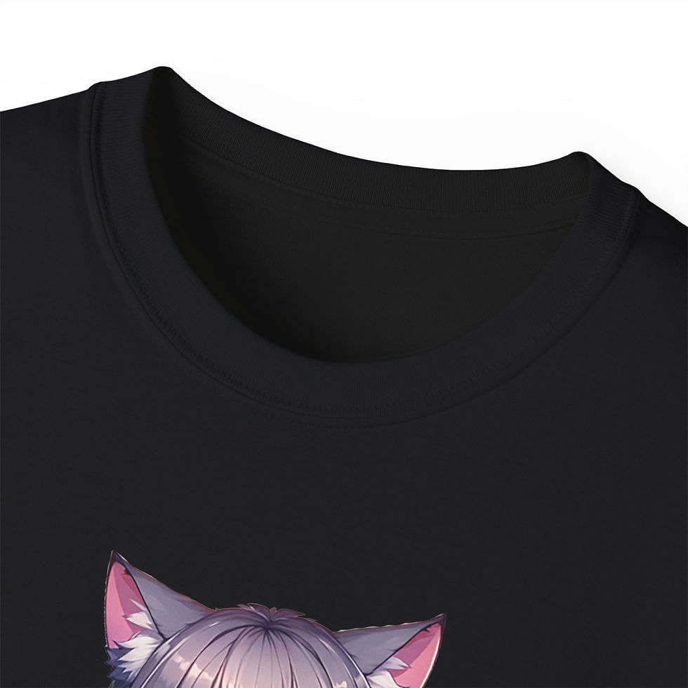 Thumbnail: Party Up? Anime Girl T-Shirt – Unisex Cotton Tee for Gamers & Anime Fans