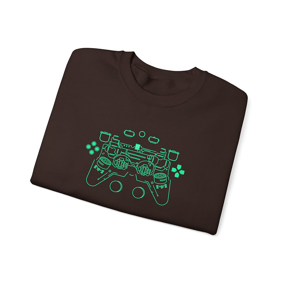 Thumbnail: Gamer Crewneck Sweatshirt "PLAYER 1" – Retro Controller Graphic