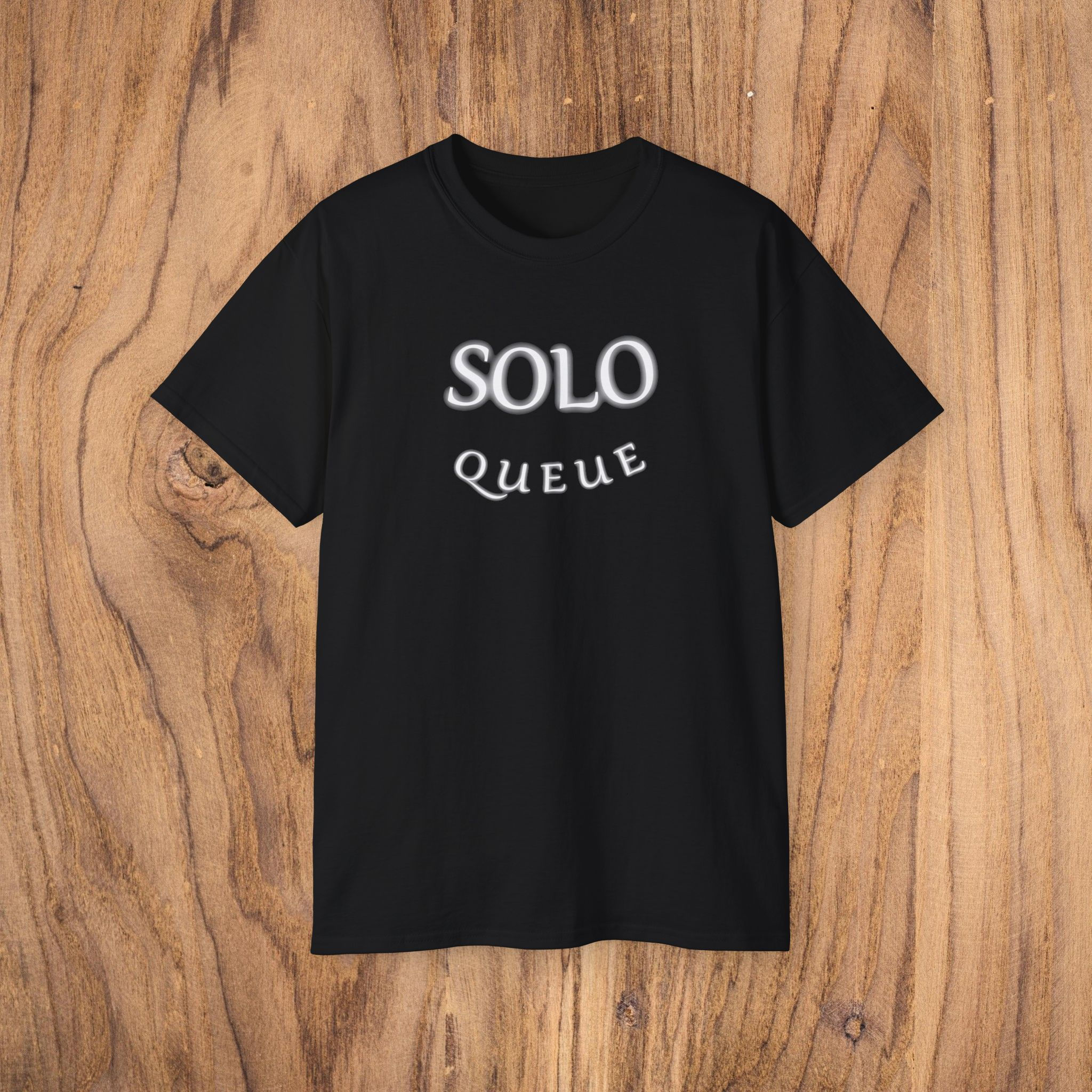 Solo Queue Gaming Unisex Cotton T-Shirt – Gamer Graphic Tee & Esports Streetwear