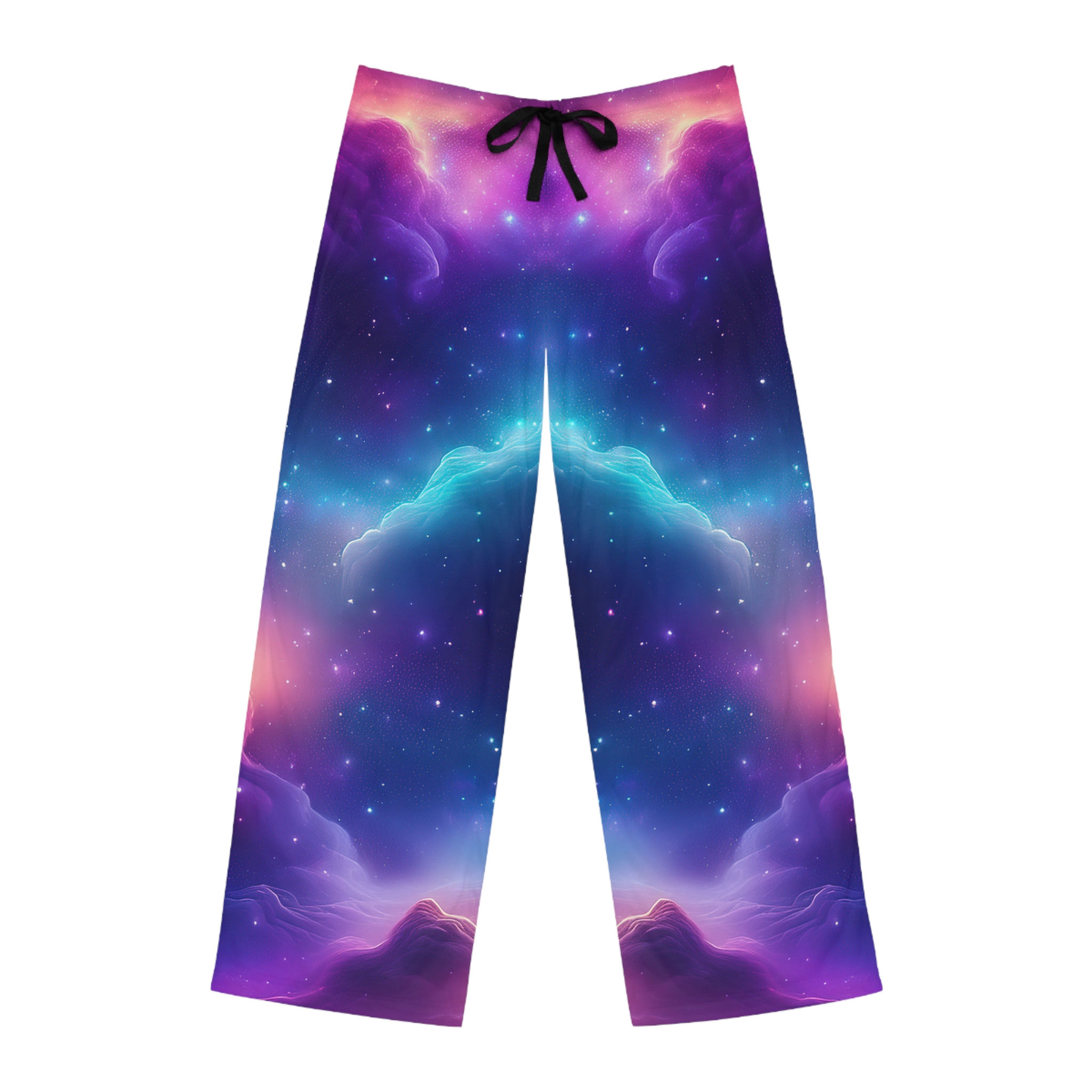 Galaxy Cloud Pajama Pants — Men's Cosmic Night Sky Lounge Pants