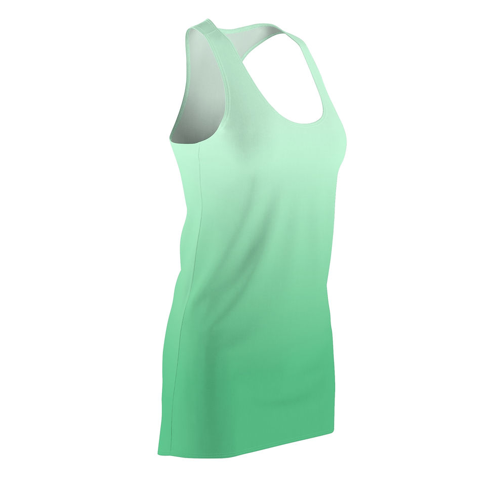 Thumbnail: Gradient Racerback Dress — Mint Ombre Women's AOP Dress