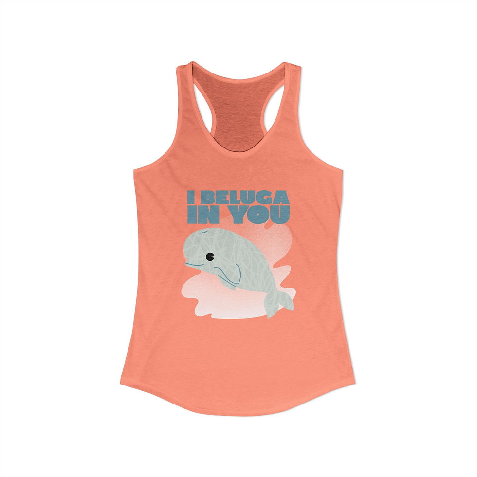 Thumbnail: Women's Ideal Racerback Tank "I Beluga You"