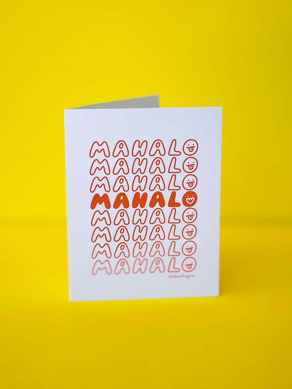 Mahalo Greeting Card