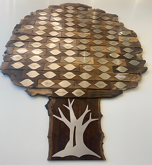 Giving Tree up on lobby wall.