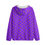 Thumbnail: PURPLE MULTI COLOR JIT  Over Print Unisex Pullover Jacket With Zipper Closure so