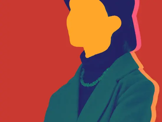 colagem digital de uma mulher sem rosto