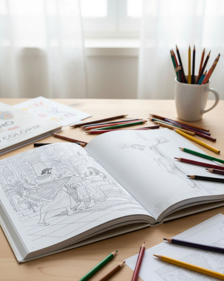 EBOOK para colorir - inteligência artificial + bíblia, Contornos da fé