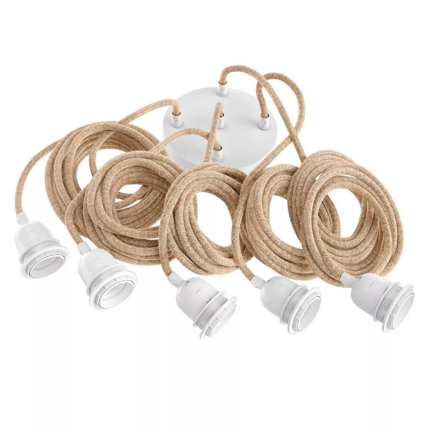 Fassung-Deckenlampe-naturweiss-5er