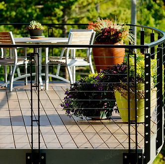 Smith Addition & Deck custom steel cable rail detailing - Pelletier + Schaar