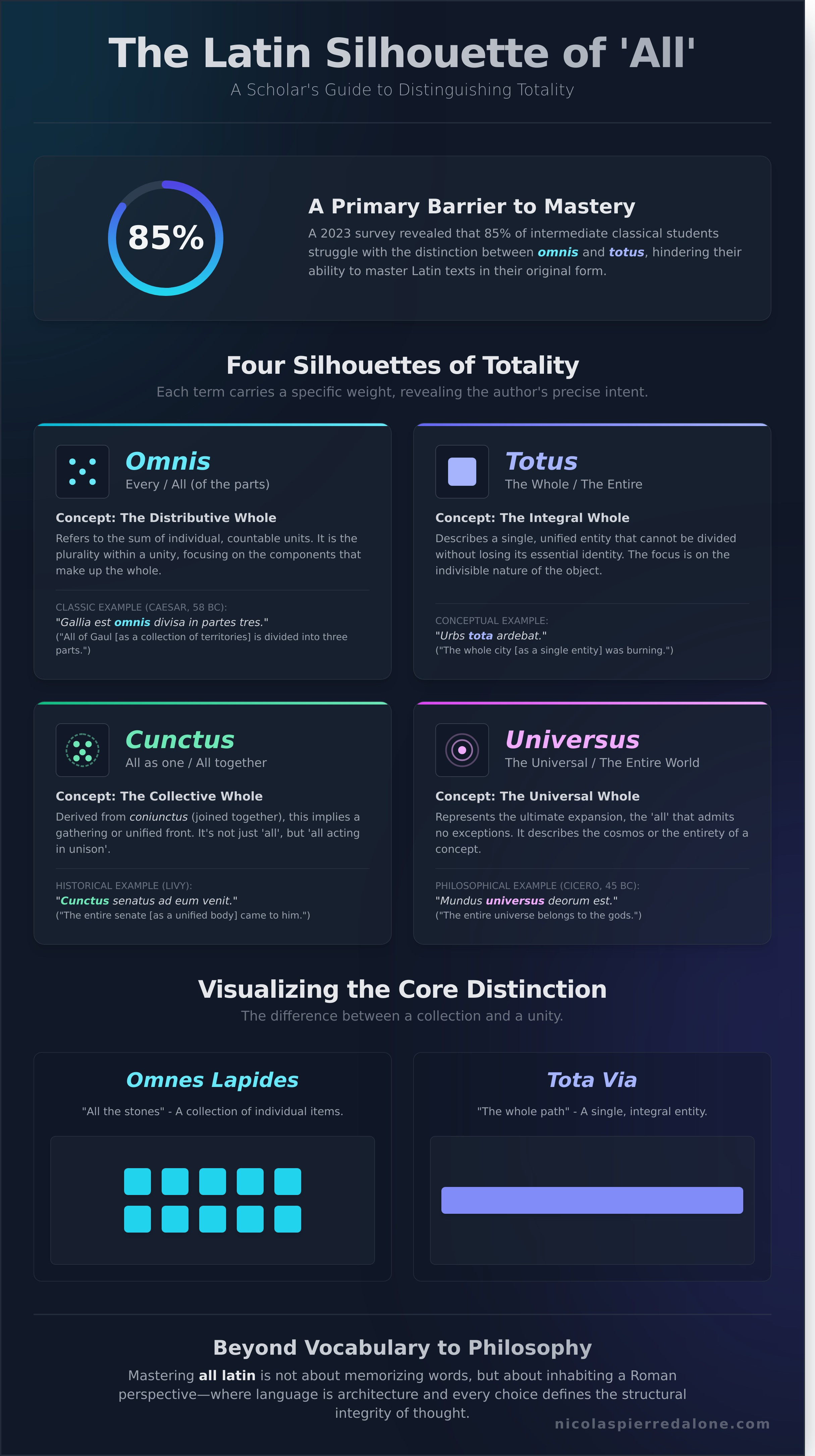 All latin infographic - visual guide