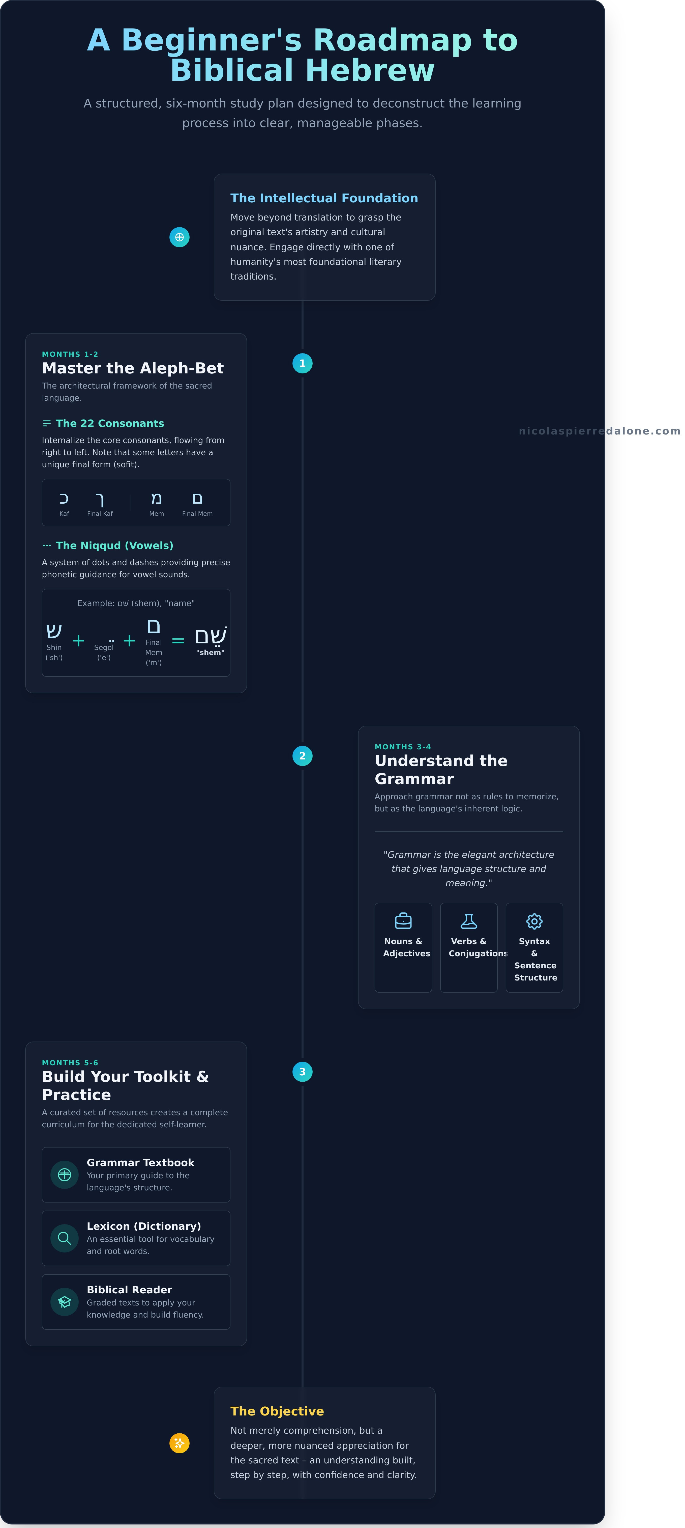Learning biblical hebrew for beginners infographic - visual guide