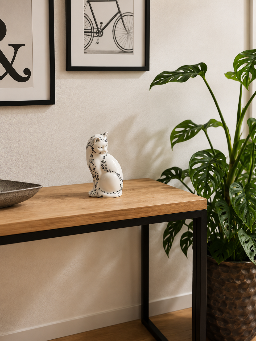 Chat fleuri