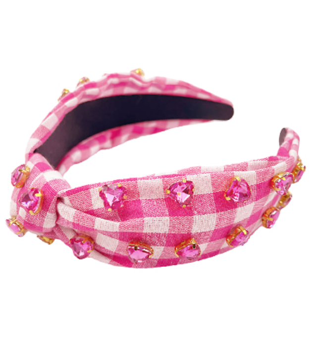 Glass & Checked Pattern Headband