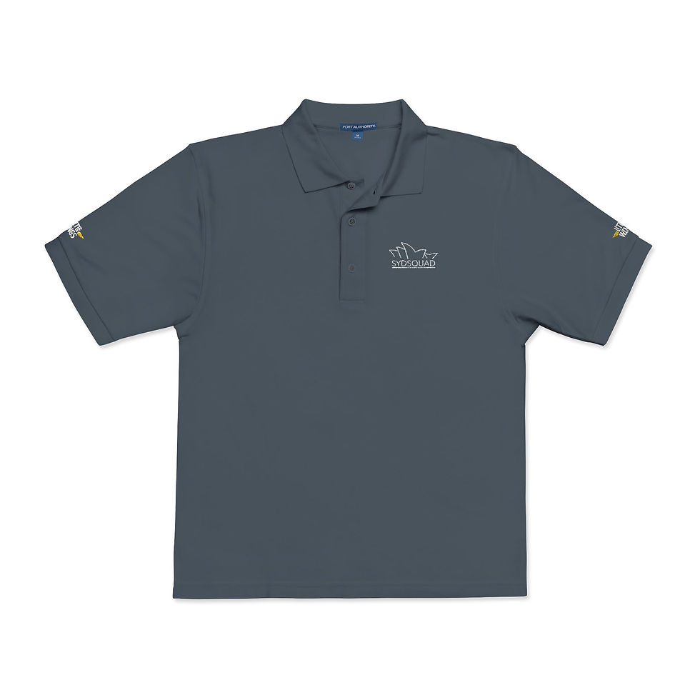 Thumbnail: SydSquad | Little Wings Unisex Polo Shirt (WHITE LOGO Embroidery)
