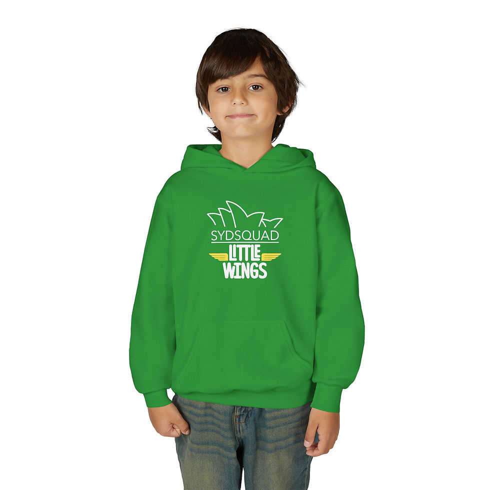 Thumbnail: SydSquad | Little Wings - Youth Heavy Blend Hoodie