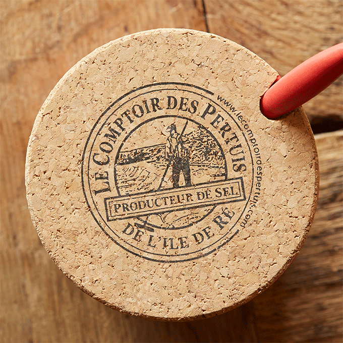 Miniature : pot fibre de bambou rouge + 125g fleur de sel