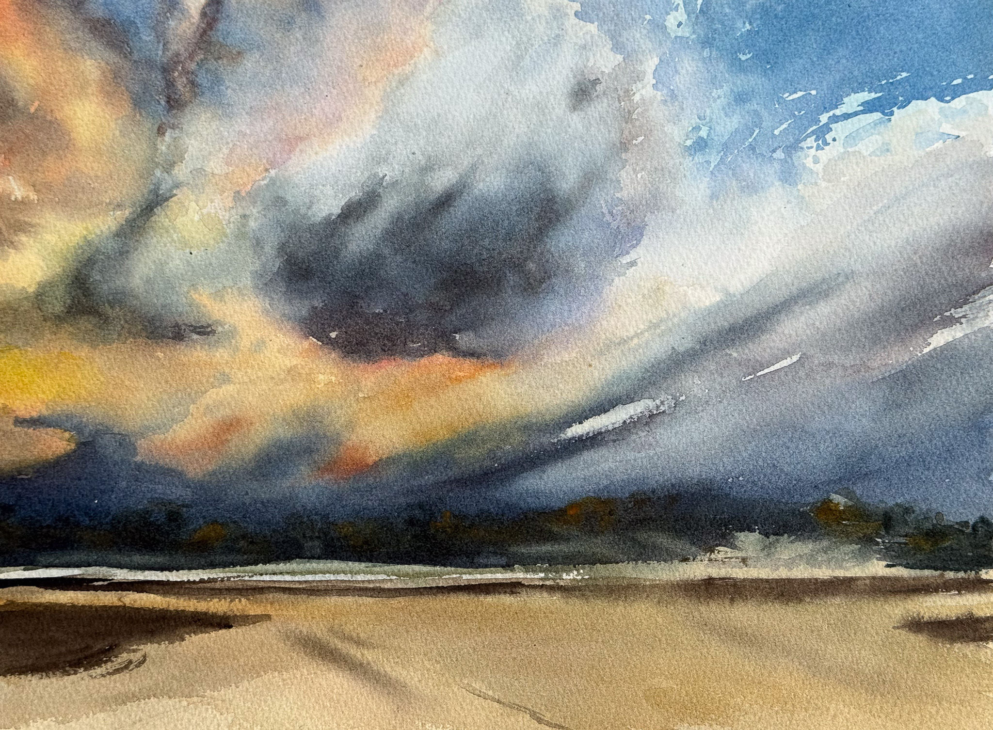 Storm on the Beach  ·  9X12