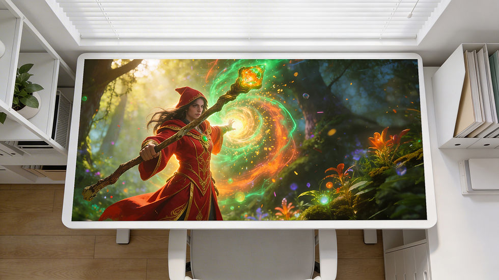 Thumbnail: Fantasy - Elemental Mage : Acrylic Desk Topper