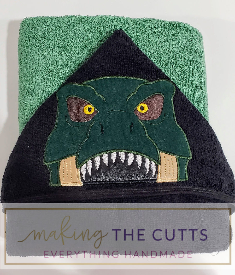 Thumbnail: T-Rex Hooded Bath Towel