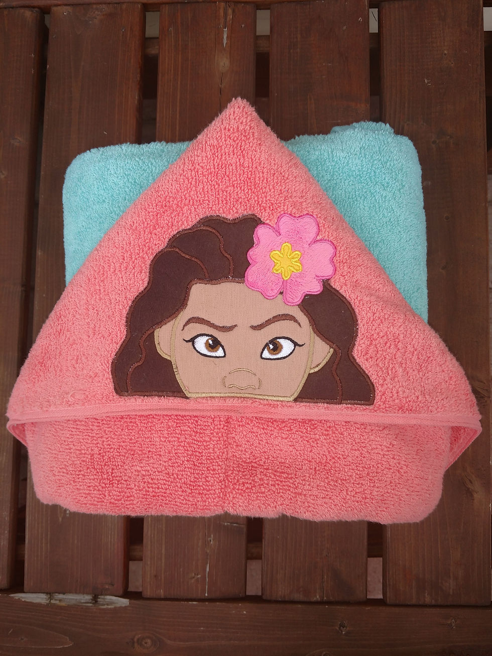 Thumbnail: Moana Inspired Hooded Bath Towel