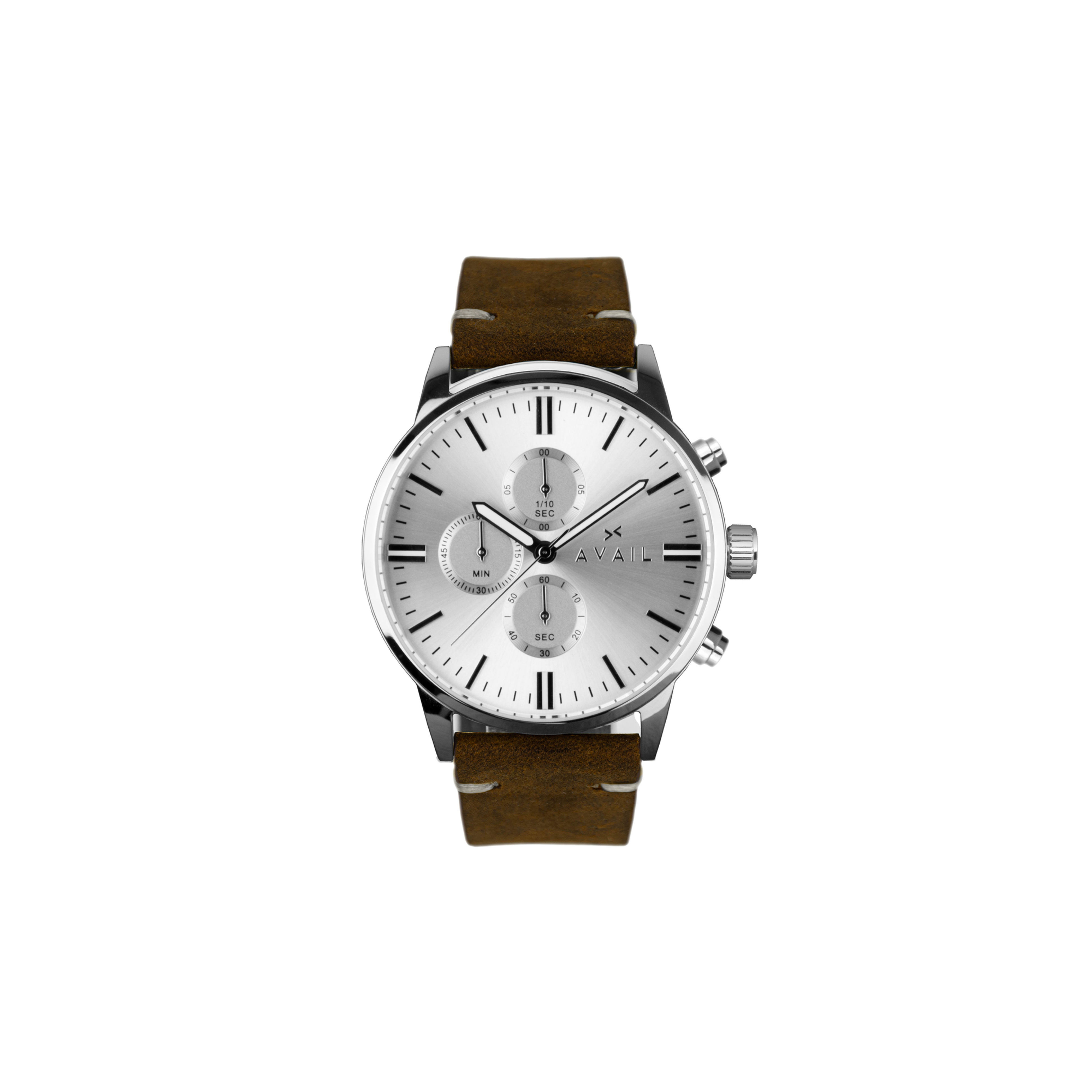 Chrono | Silver x Vintage Brown