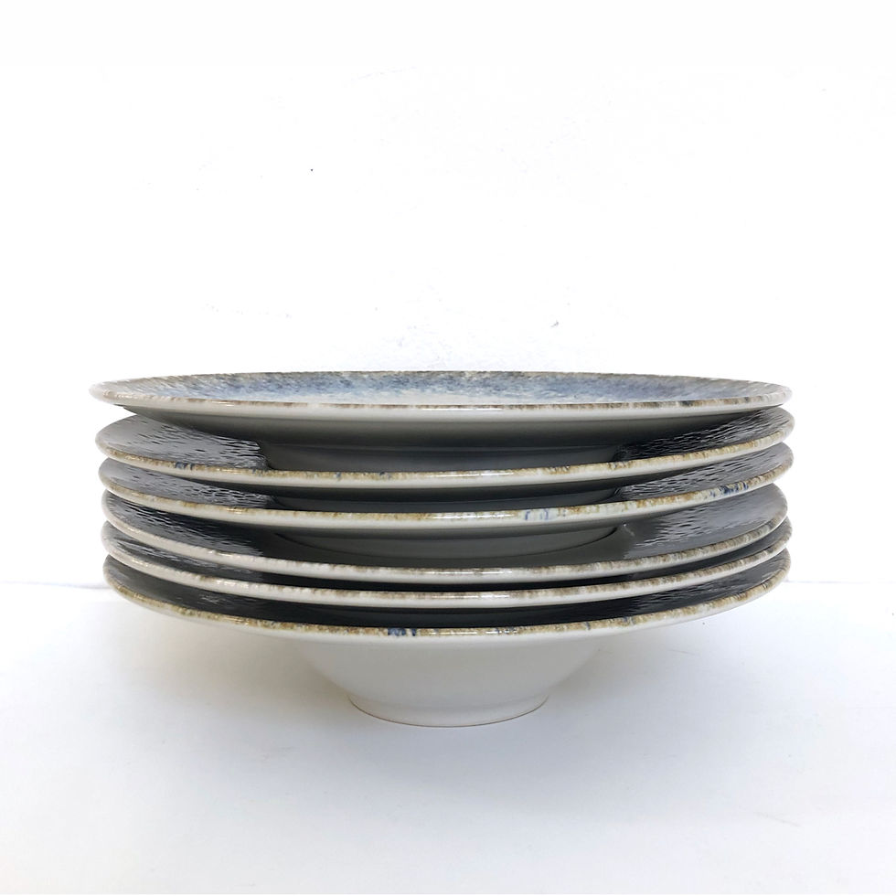 Thumbnail: Reactive Glaze Spaghetti Plate, Set of 6 pcs.