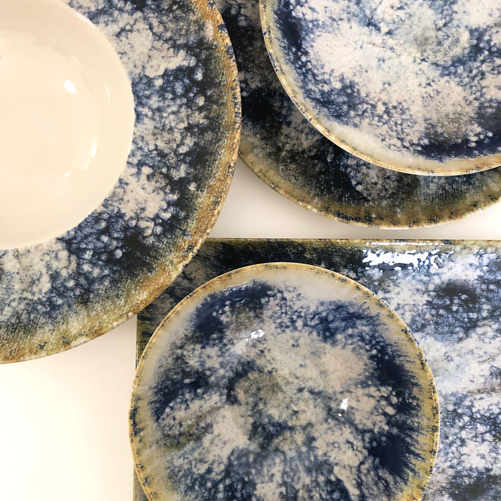 Thumbnail: Reactive Glaze Spaghetti Plate, Set of 6 pcs.