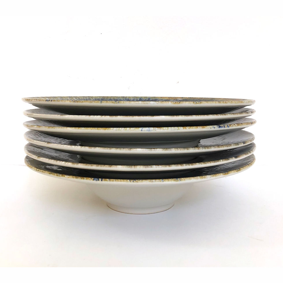 Thumbnail: Reactive Glaze Spaghetti Plate, Set of 6 pcs.