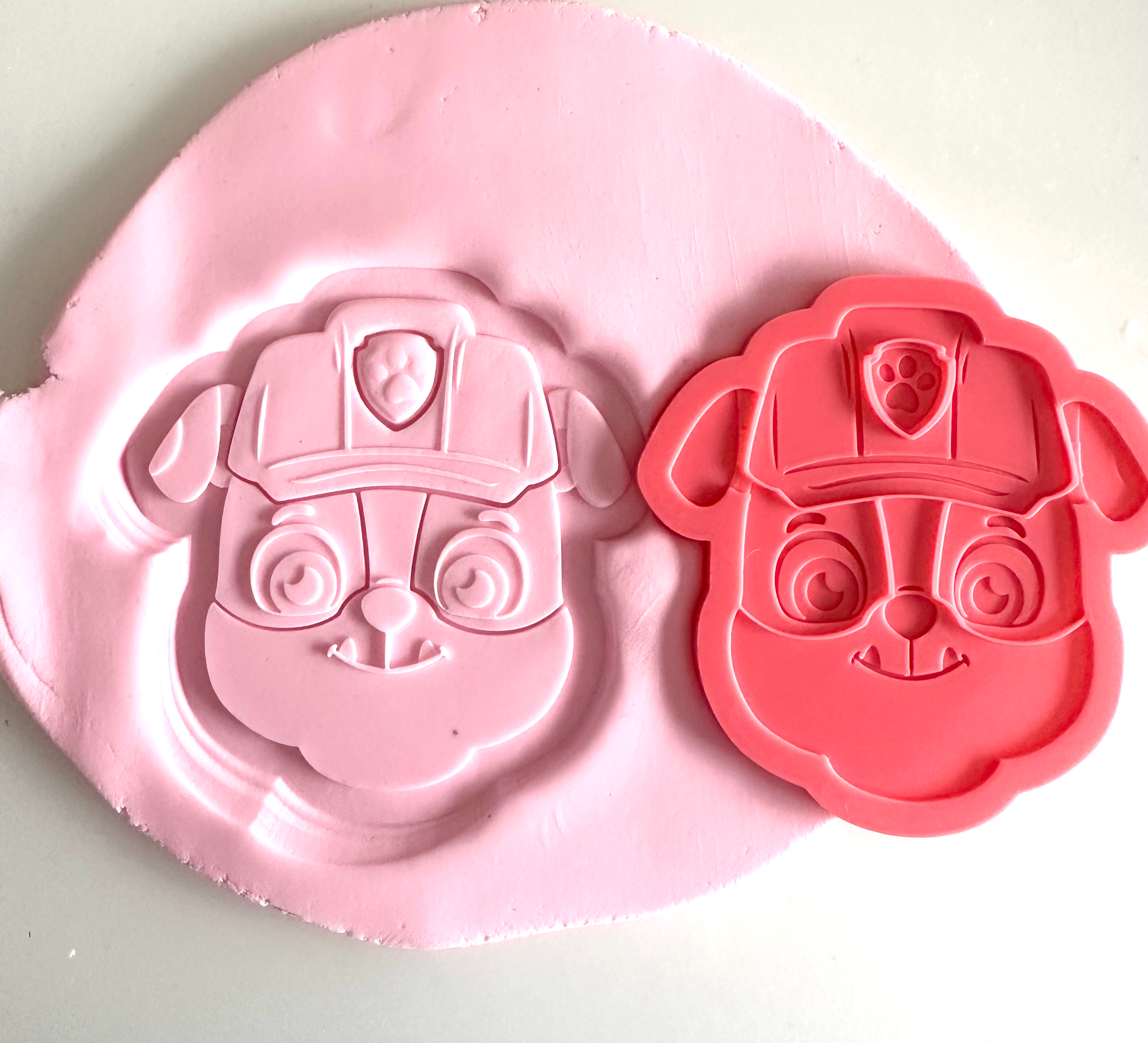 Rubble (Paw Patrol) debosser with matching cutter