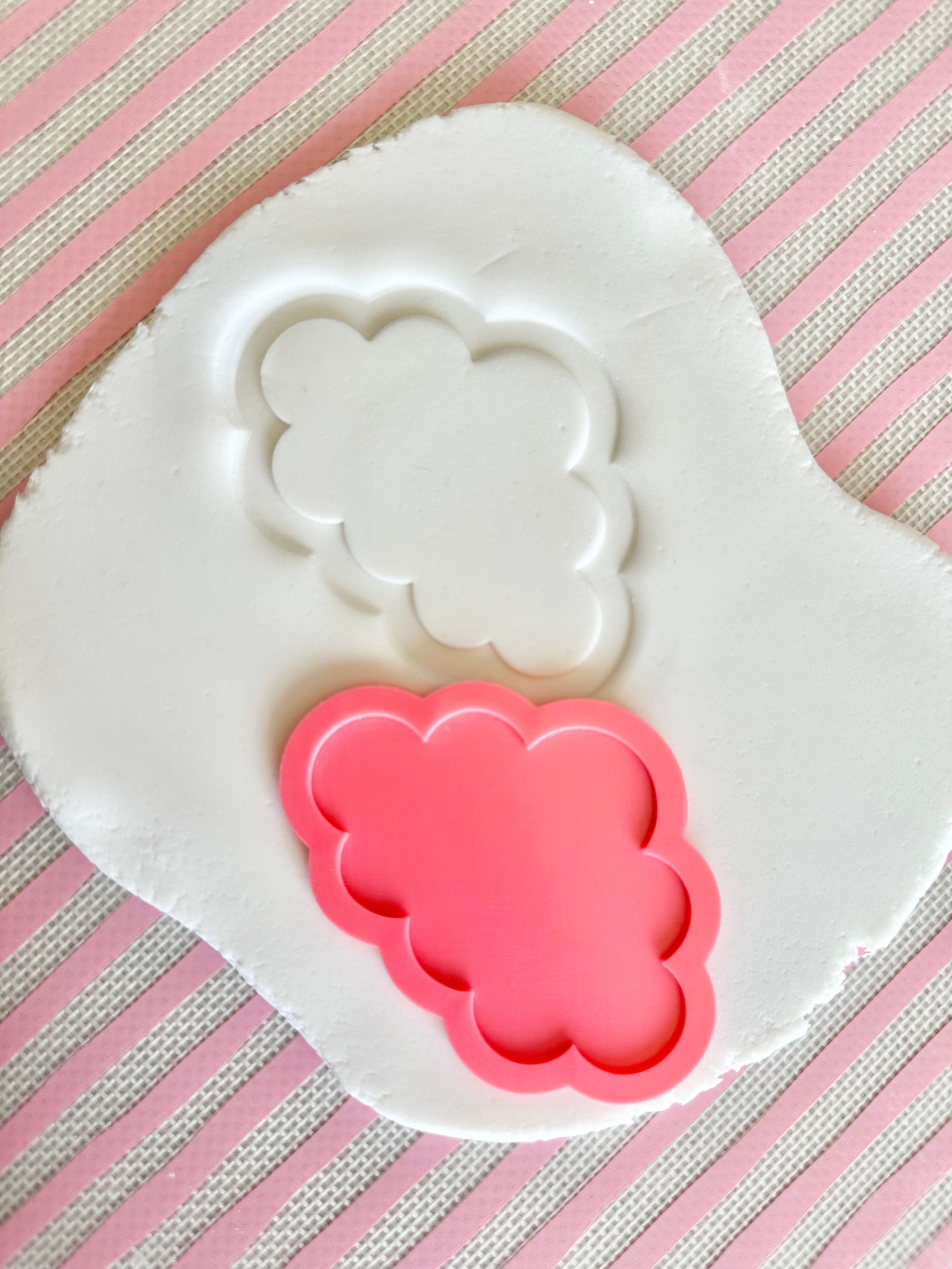 Cloud debosser with matching cutter 