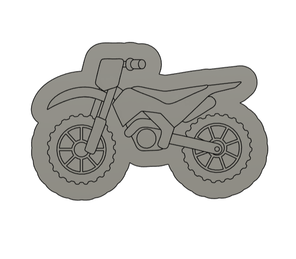 Motorbike debosser with matching cutter