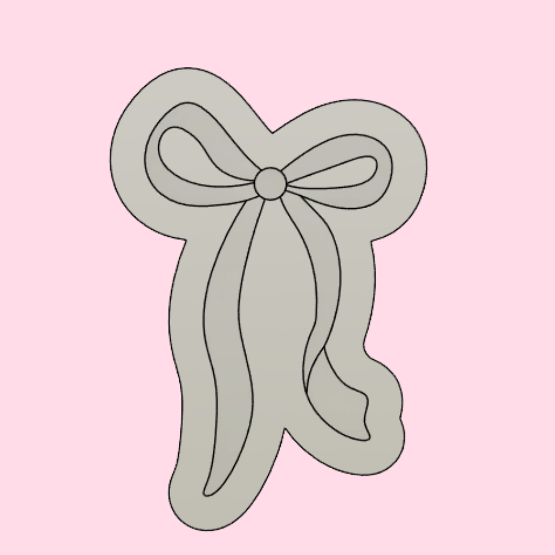 Bow (deisgn 3) debosser with matching cutter