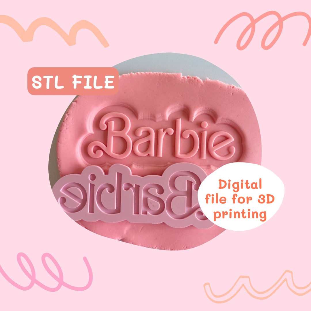 Barbie word Debosser STL file