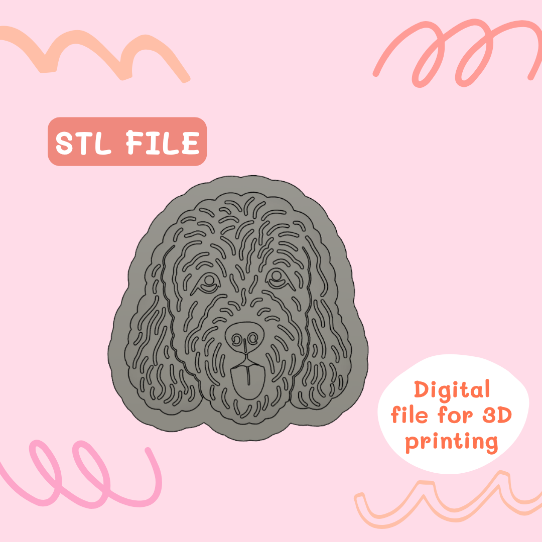 Dog face (Poodle) STL