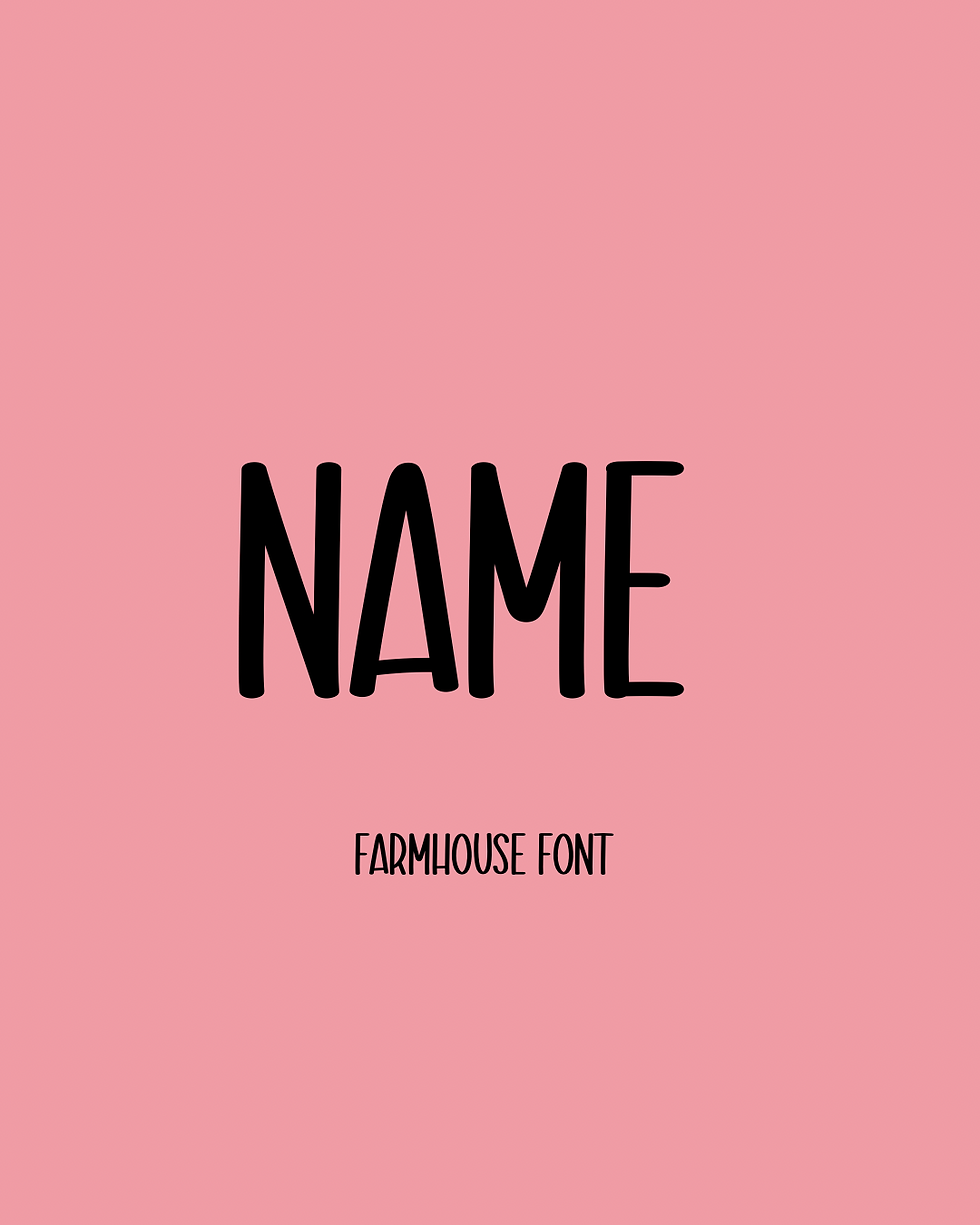 Personalised name stamp with matching stamp (Farmhouse font)